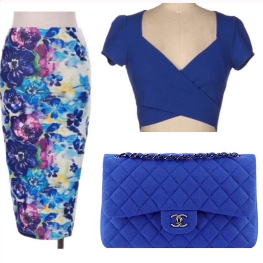 Blue Crop Top - Picture 4 of 6